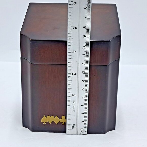 Solid Wood Playing Card Storage Box-Score Pad-Pencils-2 Decks of Cards-VTG - Picture 16 of 16